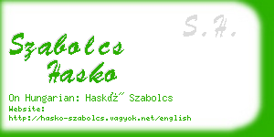 szabolcs hasko business card